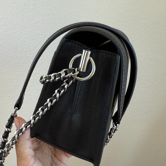 Tory Burch ROBINSON CONVERTIBLE SHOULDER BAG 154317 Black/Silver Authentic‼️ - Picture 10 of 16